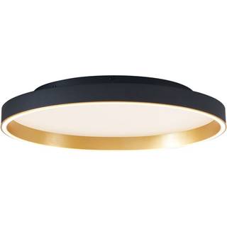 Design loftslampe sort med guld 60 cm inkl. LED 3-trins kontakt - Ingo