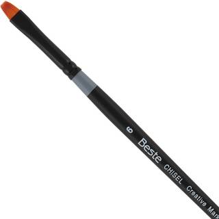 Kreativt Mark Beste Golden Taklon Chisel #3x0 Kunstner Brush Professionel akvarelbørster til akrylmaleri Kort håndtag Skarpe kanter Håndbundet og