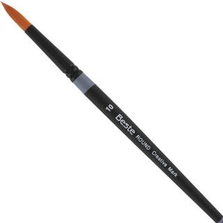 Kreativt Mark Beste Golden Taklon Round #10 Kunstner Brush Professionel akvarelbørster til akrylmaleri Kort håndtag Skarpe kanter Håndbundet og f