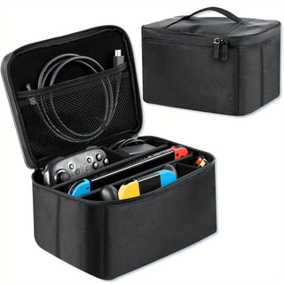 (sort) Velegnet til Switch Storage Case, Switch OLED Storage Case, Large Capacity Host Travel Bag, NS