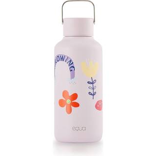 Equa Timeless vandflaske i rustfrit stål Lille farve Flower Power 600 ml - 600 ml