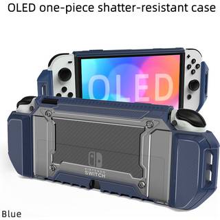 (Blå)HEYSTOP beskyttelsescover til Nintendo Switch OLED skridsikker anti-fald TPU beskyttende skal