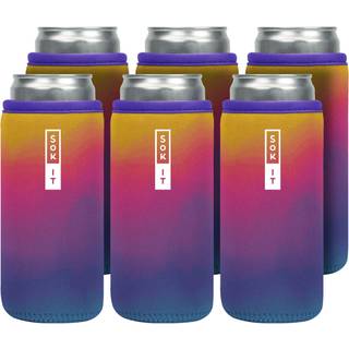 Sok Det kan Sok 6 Pack Sleeve til øl & soda isoleret neoprenovertræk (Twilight 12oz Slim Can Sleeve - 6 Pack)