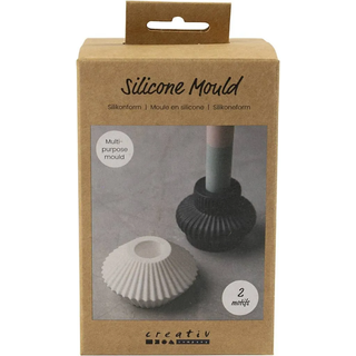 Silikoneform - Rillede lysestager, 2 stk