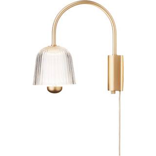 Nuura Asteea Wall Væglampe Satin Brass/Ripple Clear