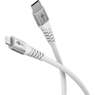 Goobay USB-kabel Lightning til USB-C, 3 m med superblødt tekstilbetræk
