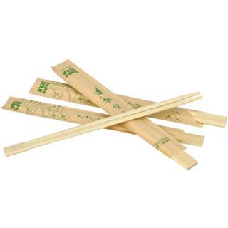 100 Sæt Kvalitets Bambus Spisepinde (21cm) – Restaurant-Stil, Individuelt Indpakket