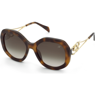 Blumarine Kvinde SBM892 01AY Solbriller Acetat Havana Brun Geometrisk Normal Skygge