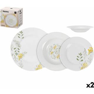 Spisestel La Mediterránea Reims Cirkulær 18 Dele (2 enheder)