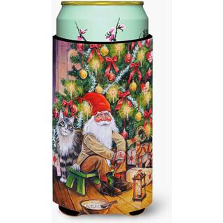 """"Caroline's Treasures Christmas Gnome af The Tree Tall Boy Koozie Hugger Multicolor""""