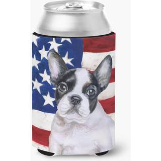"""" Caroline's Treasures French Bulldog Black White Patriotic Decorative Can Hugger Multicolor """"