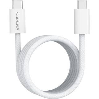 4smarts Magnetisk USB-C til USB-C Kabel 100W PD - 1.5m - Hvid