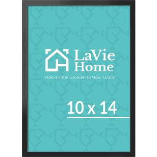Lavie Hjem 10x14 Billedramme til vægvisning 10x14 Sort billedramme med HD Plexiglas 10 X 14 Matted Frame 1 Pack Display Frame til lodret eller va