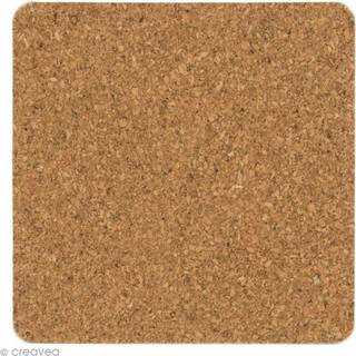 Korkplatte 10x10cm 4 Stück - Natur