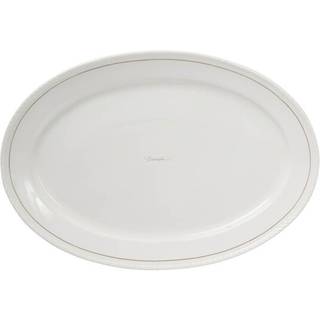 Lexington Porcelain Fad Oval t / Beige - Serveringsfad Porcelæn Hvid - 10008116-1620-ONE