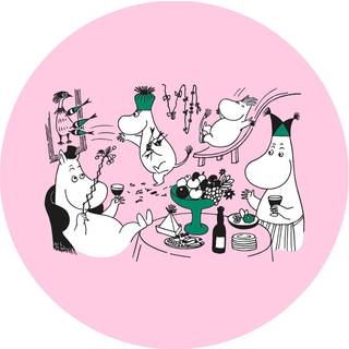 Moomin Bordskåner Mumitroldene Lyserød 1 Stk