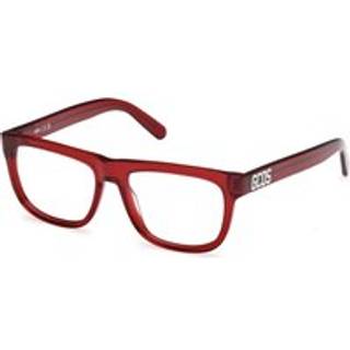 GCDS Unisex GD5043 066 Optiske stel Acetat Rød Firkantet Normal - Rød