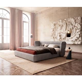 Polsterbettgestell Simea 180x200 cm Mikrofaser Grau
