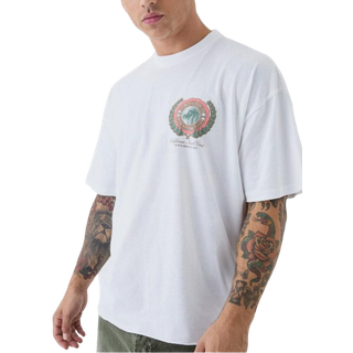 Mens White Oversized Boxy Santa Monica Over The Seams T-Shirt