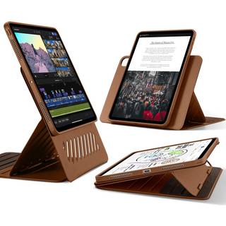 ESR til iPad Pro 13 tommer sag M4 (2024) iPad Pro 13 Roterende sag med aftagelig magnetisk d?kning Justerbart portr?t/landskabsstativ med h?vet s
