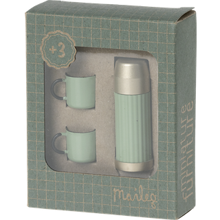Maileg Miniature Termokande og kopper - Mint