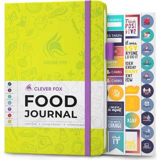 Clever Fox Food Journal - Daily Food Diary Meal Planner til at spore kalorieindhold og n?ringsstofindtag Stik til en sund kost og opn? v?gttab m?