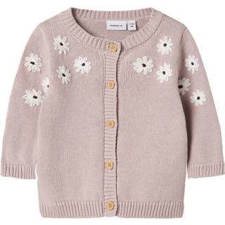 Name It Cardigan Burnished Lilac Med Blomsterbroderi - Str. 0m 50cm