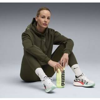 Women&#39;s Puma x HYROX Heavyweight Hoodie, Green, Size XL, Clothing - Dark Olive - XL
