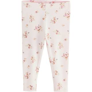 Next Ecru White Ditsy Floral Rib Leggings (3mths-7yrs)
