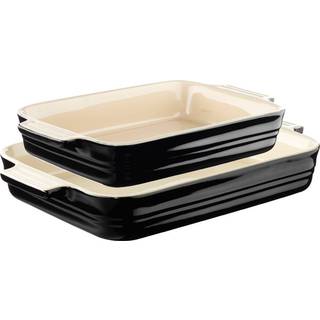 Le Creuset Classic fadsæt sort 2 stk 25x32 cm