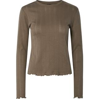 Pcmarie Hulmønstret Top Med Lange Ærmer