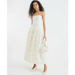 River Island River Island Cream Bandeau Midi Dress - 38
