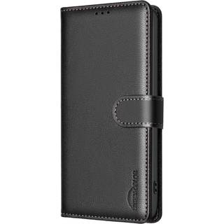 BINFEN Samsung Galaxy A53 (5G) Imiteret Læder Flip Cover m. RFID Blokering og Kortholder - Sort