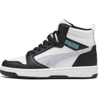 PUMA Rebound V6 Mid Space Belle Sneakers Youth, Shoes, Black/Lilac Crush/White, 38