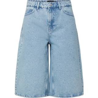 Pcnoel Mw Lang Rhinsten Denimshorts