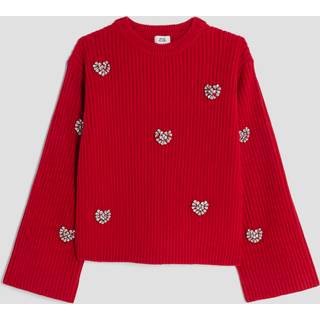 River Island River Island Red Embellished Heart Jumper