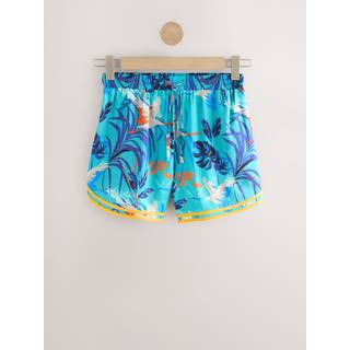 Next Blue Print Sports Shorts With Contrast Stripe