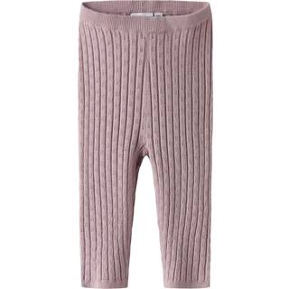 NAME IT Stikkede Leggings Kind Burnished Lilac