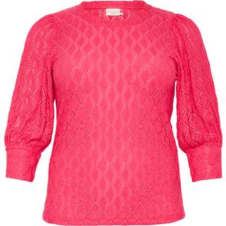 Kaffe Curve Kctia Lace Blouse Bluser 10583143 Raspberry (LARGE)