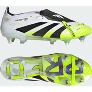 Predator Elite Fold-Over Tongue Soft Ground støvler - Cloud White / Core Black / Lucid Lemon - 46