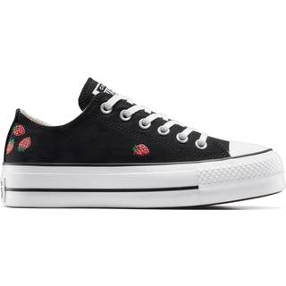Converse Converse Black Chuck Taylor All Star Lift Strawberry Low Trainers