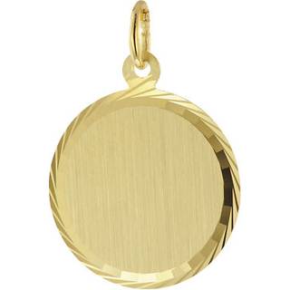 trendor 51062 Anhänger mit Namen 333 / 8K Gold Gravurplatte Ø 16 mm