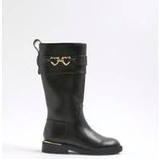 River Island River Island Black Heart Snaffle Knee High Boots