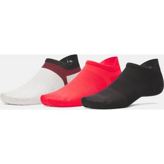 Under Armour ArmourDry® Run Lite Unisex 3-Pack No Show Tab Socks Stone / Racer Red / Reflective M