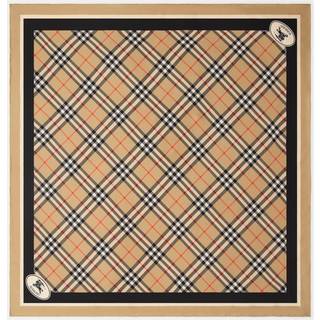 Checked Silk Scarf - One size