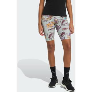 adidas x FARM cykelshorts - Ash Silver / Corn Gold / Violet Fusion - L
