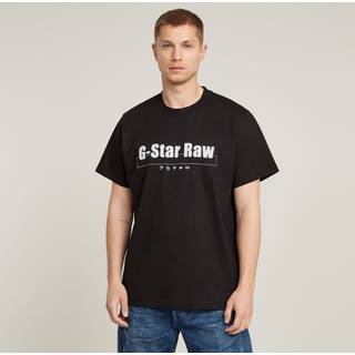 Symbols Print Loose T-Shirt - Black - Men