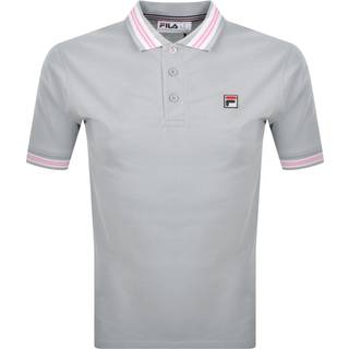 Fila Vintage Faraz Tipped Polo T Shirt Grey