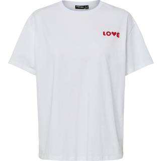 PIECES DAME T-SHIRT PCJINDLE - Bright White Love - XS