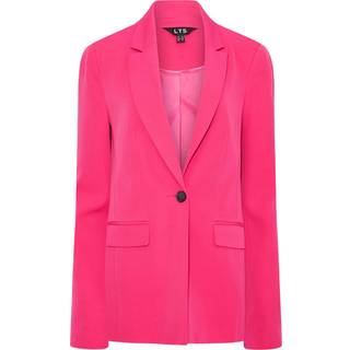 Lts Tall Bright Pink Scuba Crepe Blazer 10 Lts | Tall Women's Blazer Jackets